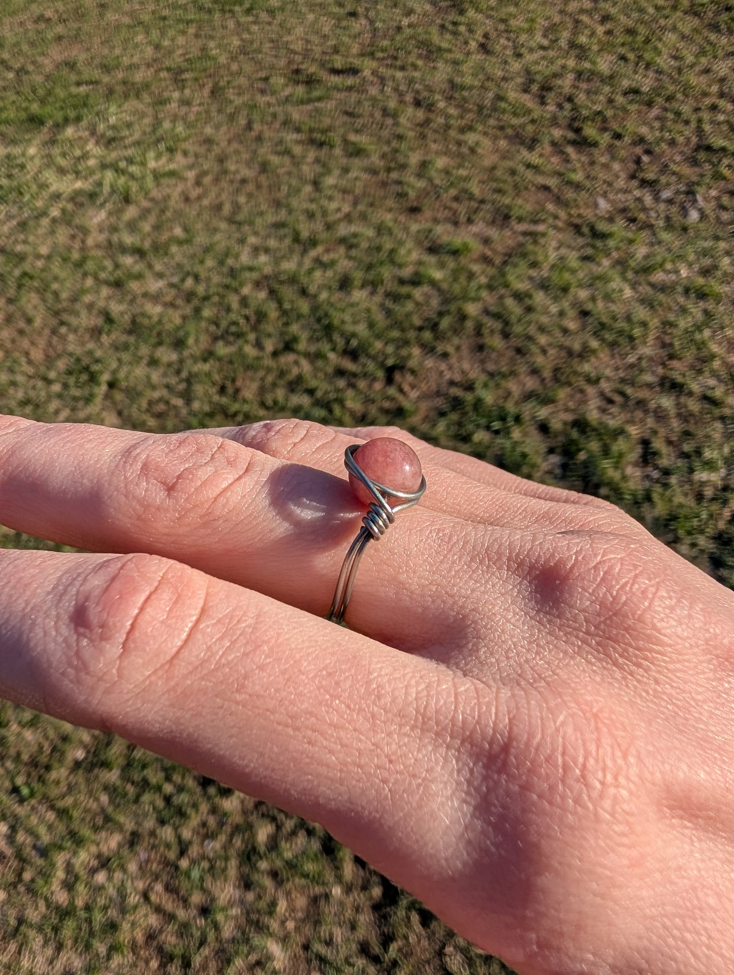 Sunstone Stainless Steel Fidget Ring